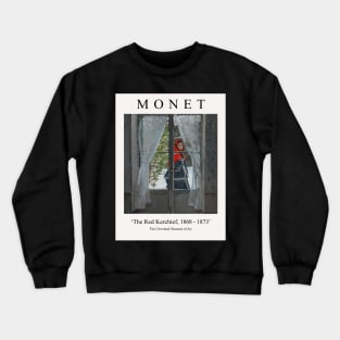 Claude Monet The Red Kerchief Painting Crewneck Sweatshirt